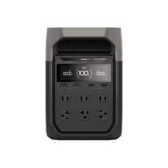 Estación de Energía Portátil Delta 3 1024Wh Litio LFP / 6 AC 1800 W (Max. 2200W) / 2 USB-C 100W / Capacidad para Aumentar Respaldo / Cargador de Coche 10A a 12.6V / Conectividad WiFi y Bluetooth (App) / Carga Solar 500W Max.