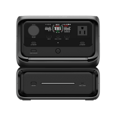 EcoFlow River 3 Plus | Estación de Energía Portátil 572Wh Litio LFP / 4 AC 800W (Max. 1600W) / 1 USB-C 100W / 3 USB -A 12W / Cargador de Coche 10A, 126W Max. / Conectividad WiFi y Bluetooth (App) / Carga Solar 220W Max.