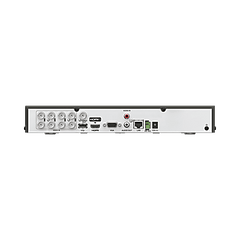 DVR 8 Canales TURBOHD + 4 Canales IP / 5 Megapixel Lite - 3K Lite / Audio Bidireccional por Coaxitron / ACUSENSE (Evita falsas alarmas) / 1 Bahía de Disco Duro / Salida de Video en Full HD