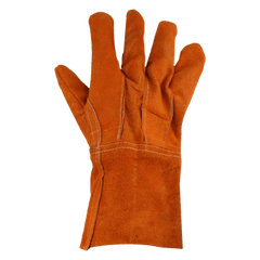 Guantes de Carnaza Largo/ Refuerzo en Palma / Resistente a Abrasión y Temperaturas Moderadas.