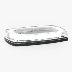 Mini torreta de 48 LED 10" Ámbar/Claro, Lente Transparente, Cableado