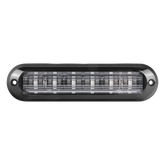 Luz Auxiliar Ultra Brillante IP67 de 6 LEDs, Color Azul, con mica transparente y bisel negro