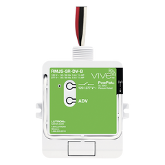 Módulo de relevador inalámbrico PowPak de 5 A con Softswitch, 120/277 V, para cargas generales de iluminación, con controles Pico y sensores Radio Powr Savr del sistema Vive