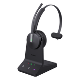 Auriculares mono Yealink WH64 edición UC/ Base DECT y auriculares con Bluetooth integrado/ Cancelación de ruido con 3 micrófonos/ Hasta 32 horas de conversación
