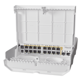 (netPower 16P) Switch administrable Sistema Operativo Dual, 16 puertos c/PoE, 2 puertos 10G SFP+ para Exterior