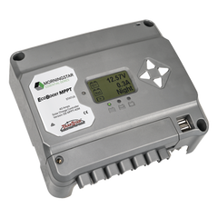Controlador de Carga Solar MPPT EcoBoost 40 A / Pantalla LCD / 12V y 24V / 2 Puertos USB 3A / Control de Iluminación