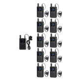 Kit para guía turístico de 1 transmisor y 10 receptores