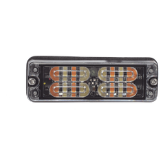 Luz Auxiliar de 16 LED, Ambar/Blanco, Lente Transparente