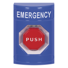 Botón de Emergencia, Texto en Español, Policarbonato Súper Resistente, Momentaneo