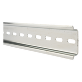 4 Rieles DIN Estándar de 35 mm Ranurado / 25 cm de longitud / Fabricado en Acero