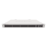 (CRS354-48G-4S+2Q+RM) Cloud Router Switch 48 puertos Gigabit Ethernet, 4 puertos SFP+ 10G, 2 puertos QSFP+ 40G, Montaje en Rack