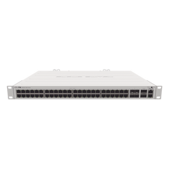 (CRS354-48G-4S+2Q+RM) Cloud Router Switch 48 puertos Gigabit Ethernet, 4 puertos SFP+ 10G, 2 puertos QSFP+ 40G, Montaje en Rack