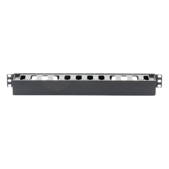 Organizador de Cables Horizontal de 1U para Rack de 19", Fabricado en Polímero Resistente a Deformaciones y Rayones