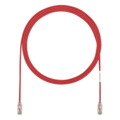 Cable de Parcheo TX6, UTP Cat6, Diámetro Reducido (28AWG), Color Rojo, 0.91 Metros (3 Pies)