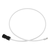 Cable de Conexión en Campo Jack a Plug RJ45, Categoría 6A, CMP (Plenum), 1 Metro (3.28 Pies), Color Blanco