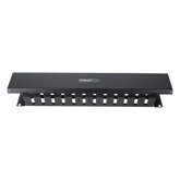 Organizador de Cables Horizontal de 2U para Rack de 19" con Cubierta Metálica