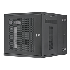 Gabinete PanZone de Montaje en Pared, de 19in, Puerta Perforada, 12 UR, 762mm de Profundidad, Color Negro