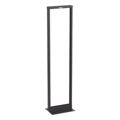 Rack de Dos Postes Estándar de 19 in, Rieles Numerados y Roscados #12-24, Fabricado en Aluminio, 45 Unidades de Rack, Color Negro