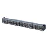 Luz Auxiliar de 45 LED, Top Rojo, Tricolor Rojo/Azul/Blanco, 11.42", Lente Transparente, SAE