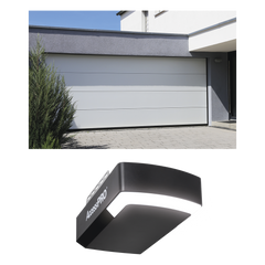 KIT COMPLETO Puerta D/ Garage 9x8 Pies / Lisa Linea Central / Color blanco / Insulada / Incluye Motor FS1000APPRT / 1/2HP / Fuerte/Silencioso/Luz LED/Motor DC .
