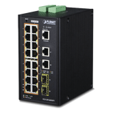 Switch Industrial Administrable 16 puertos 10/100/1000 T 802.3at PoE + 2 Puertos 10/100/1000 T + 2 puertos 100/1000 X SFP