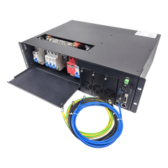 Rectificador de Energía AC 110 Vac / –48 V de Alta Eficiencia, 90 A y 5400 W, 3 UR para Telecomunicaciones como equipos OLTs Modulares / Cargador de Baterias de Litio