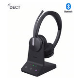 Auriculares estéreo Yealink WH64 edición MS con Bluetooth integrado (base y auriculares DECT) / Cancelación activa de ruido / Triple conexión
