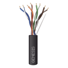 Bobina de Cable de 305 Metros (1000 Pies) / UTP Cat6 PLENUM / Color Negro / UL, CMP SPNLS / Probado a 350 MHz / Aplicaciones de CCTV / Redes de Datos / IP Megapixel / Control RS485