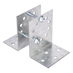 Base Multiposición para postes de paso o esquina / Acero Galvanizado Cal. 12 / 0.36 kg / Kit de Tornillería Incluido / Compatible con 7 Modelos SYSpost