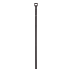Cincho de Nylon 6.6 de Bloqueo, 203 mm largo x 2.5mm ancho, Color Negro, Exterior Resistente a Rayos UV, Paquete de 100pz