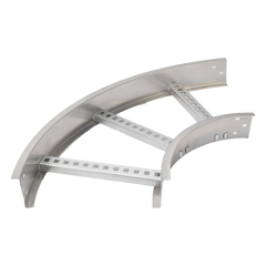 Curva Horizontal de Aluminio de 90° Perfil Z / Peralte 3 1/4" / Ancho 12" / Radio 8" / Incluye Tornillería (CHC90EZ314R8X12AK)