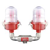 Lámpara de Obstrucción Roja Certificada/ Luz Fija Tipo L-810 Doble LED/ 120 - 240 Vca/ Luz Infraroja