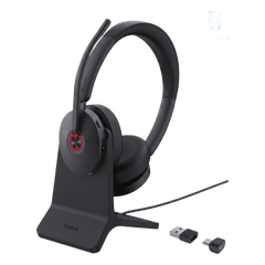 Auriculares estéreo Yealink BH74 con base de carga / Bluetooth 5.3 con adaptador USB C&A / Cancelación activa de ruido / Indicadores de actividad