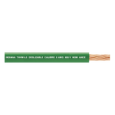 Cable Eléctrico de Cobre Recubierto THW-LS Calibre 4 AWG 19 Hilos Color Verde (100 metros)