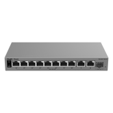 Switch Layer 2 Smart Cloud-Managed / 11 Puertos Gigabit / 8 Puertos PoE+ IEEE 802.3af/at 70 W / 1 Puerto SFP Uplink / Protección 6 kV / Gabinete Metálico Fanless / Gestión Cloud de por Vida / Modo CCTV de Un Clic