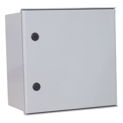 Gabinete de Poliéster IP65 Uso en Intemperie (400 x 400 x 200 mm) con Placa Trasera Interior de Plástico (Incluye Chapa y Llave).
