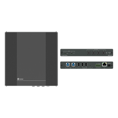 Switcher USB 3.2 | 2 Hosts USB-C con PD 3.0 | 2 Hosts USB-B | 4 Puertos USB Periféricos | Conmutación Automática | Control IP y RS-232 | PoE | Alimentación 20V DC 80W | MegaTOOLS™ Fan-less