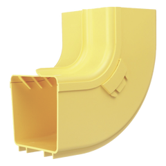 Bajada Vertical Interior de 90º con Tapa, Para uso con Canaletas 4X4 FiberRunner™, Color Amarillo