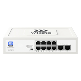 Switch no administrable PoE / Con 8 puertos 10/100 Mbps PoE af/at / 2 Puertos Ethernet 10/100 Mbps / Presupuesto 76 W / PoE hasta 250 metros