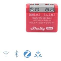 Mini Interruptor inteligente Wi-Fi 2.4 / medición de consumo, /1 canal 8A 110-240 / compatible con asistentes de voz