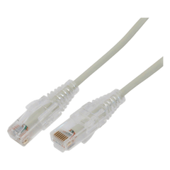 Cable de Parcheo Slim UTP Cat6A - 5 Metros (16.40 Pies) Gris, Diámetro Reducido (28 AWG)