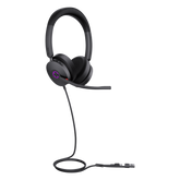 Auriculares Yealink UH48 Dual con cancelación de ruido activa por IA para Microsoft Teams, USB-C/A e indicador de ocupado