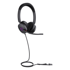 Auriculares Yealink UH48 Dual con cancelación de ruido activa por IA para Microsoft Teams, USB-C/A e indicador de ocupado