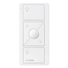 Control Pico inalámbrico de 3 botones con subir y bajar para iluminación, batería de 10 años, compatible con Caseta Wireless, RadioRA 2, Vive y GRAFIK Eye QS, color blanco