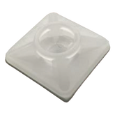 Base Autoadherible para Cinchos Práctica y Eficiente para la Organización y Fijación de Cables, Fabricada en Nylon Resistente y de Color Natural con una Medida de 19x19 mm, Paquete con 100 Piezas (4210-00001)