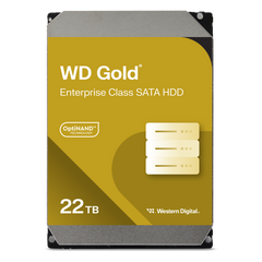 Disco Duro Empresarial WD Gold / SATA 6 Gb/s / 22 TB / 7200 RPM / Tecnología HelioSeal / ArmorCache / 5 Años Garantía / 2.5M Horas MTBF