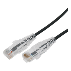 Cable de Parcheo Slim UTP Cat6A - 7 Metros (22.97 Pies) Negro, Diámetro Reducido (28 AWG)