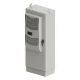 Gabinete para Exterior Tipo 4X Doble Puerta de 43 UR / Aluminio Soldado / 2134 x 762 x 1118 mm (84 x 30 x 44 in) / Exterior IP66 / Montaje Almohadilla / Aire de Precisión / Gris RAL 7035