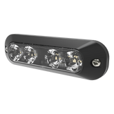 Luz Auxiliar de 4 LED, Rojo/Claro, Lente Transparente