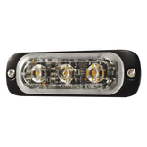 Luz Auxiliar de 3 LED, Rojo, Lente Transparente, SAE